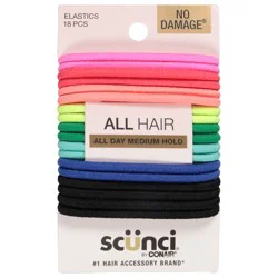 scünci No Damage Medium Hold Elastics - 18 pcs