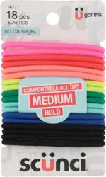 scünci No Damage Medium Hold Elastics - 18 pcs