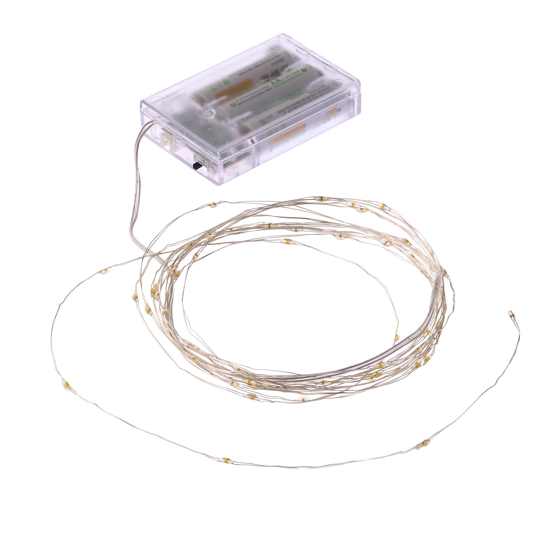 slide 2 of 7, Apothecary & Company Silver Decorative Micro Led String Lights, 15ft, 15 ft