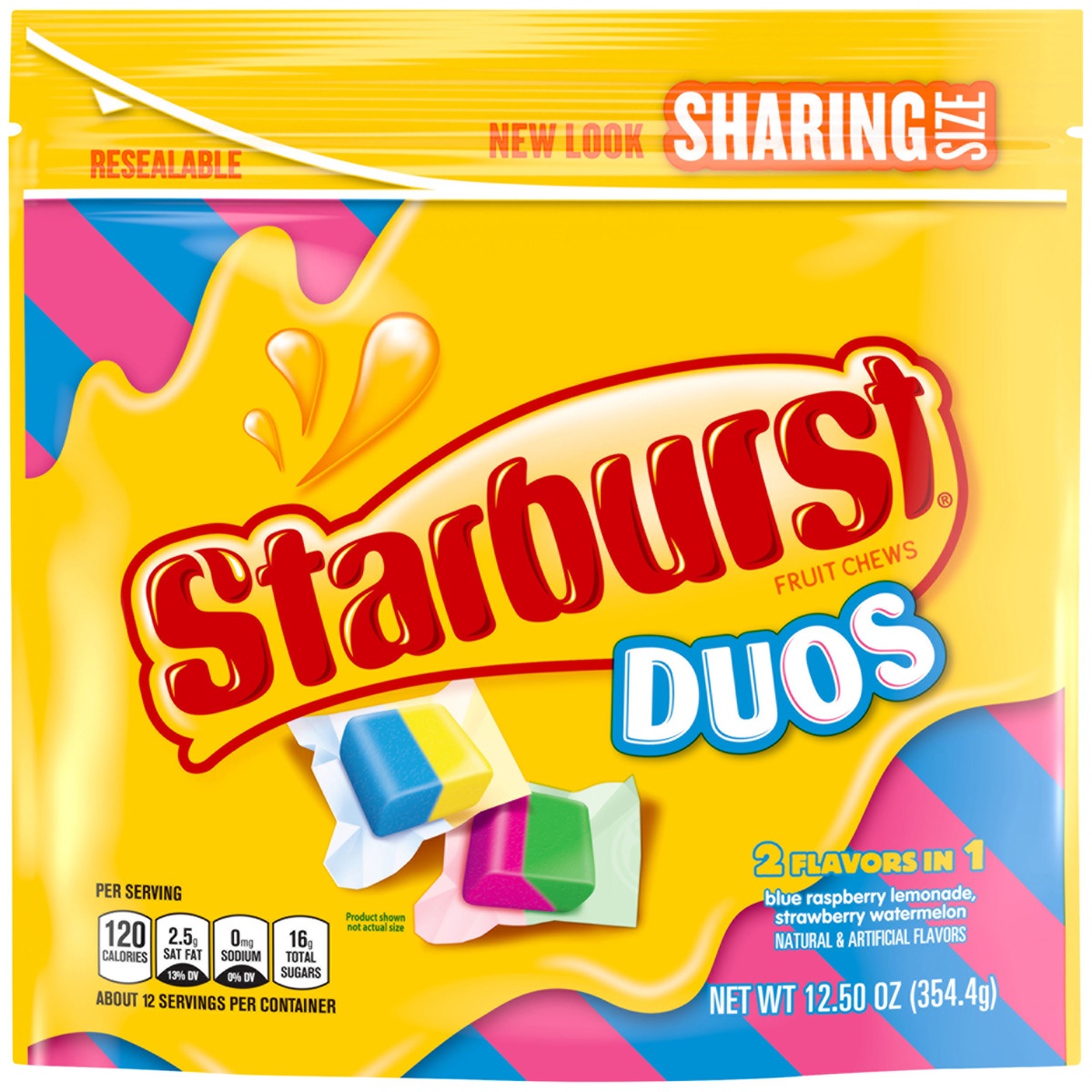 slide 1 of 9, Starburst Duos Fruit Chews Sharing Size, 12.5 oz