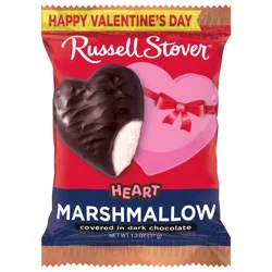 RUSSELL STOVER Valentine's Day Dark Chocolate Marshmallow Heart, 1.3 oz.