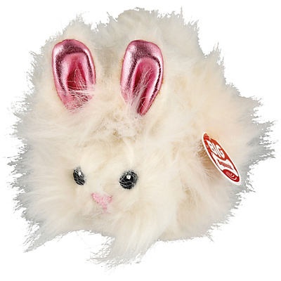 slide 1 of 1, Woof and Whiskers Easter Fluffy White Bunny Plush Dog Toy, 1 ct