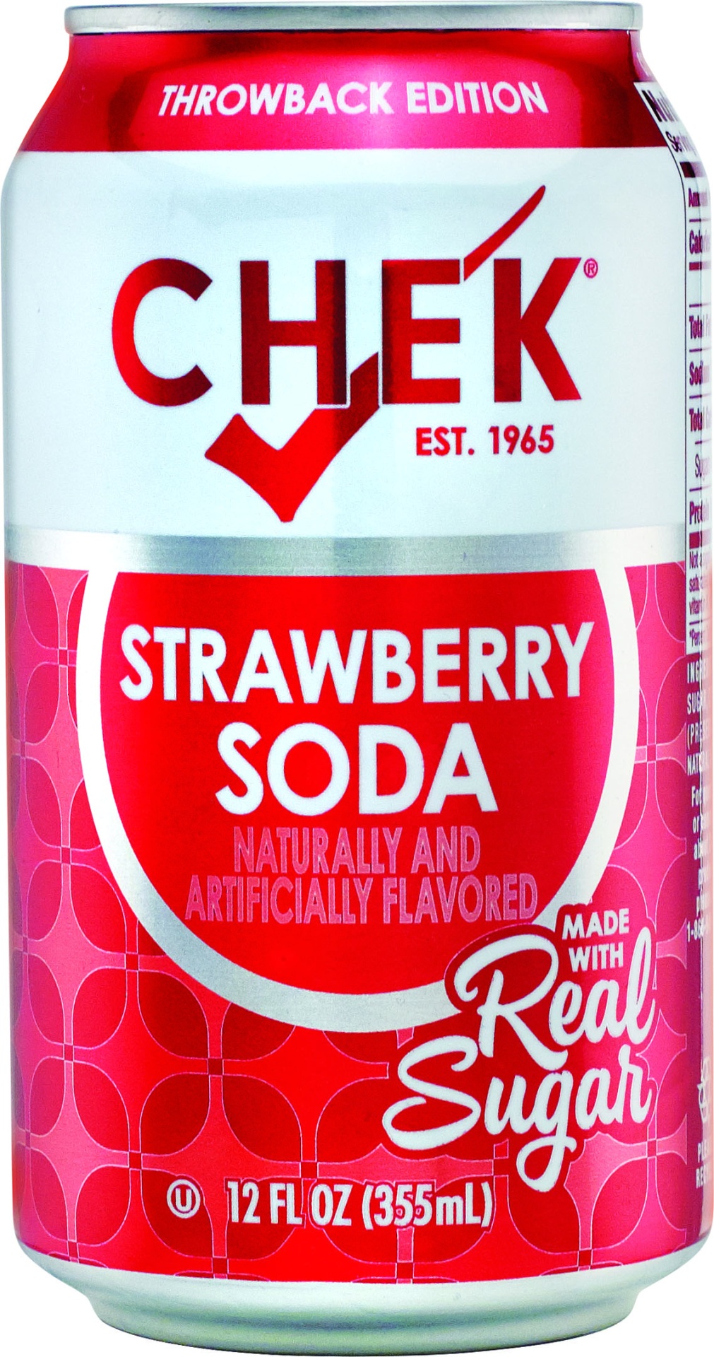 slide 1 of 1, Chek Real Sugar Strawberry Single Can - 12 oz, 12 oz