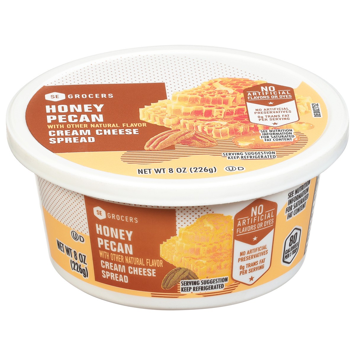 slide 1 of 9, SE Grocers Hny Pcn Crm Chs Spre, 8 oz