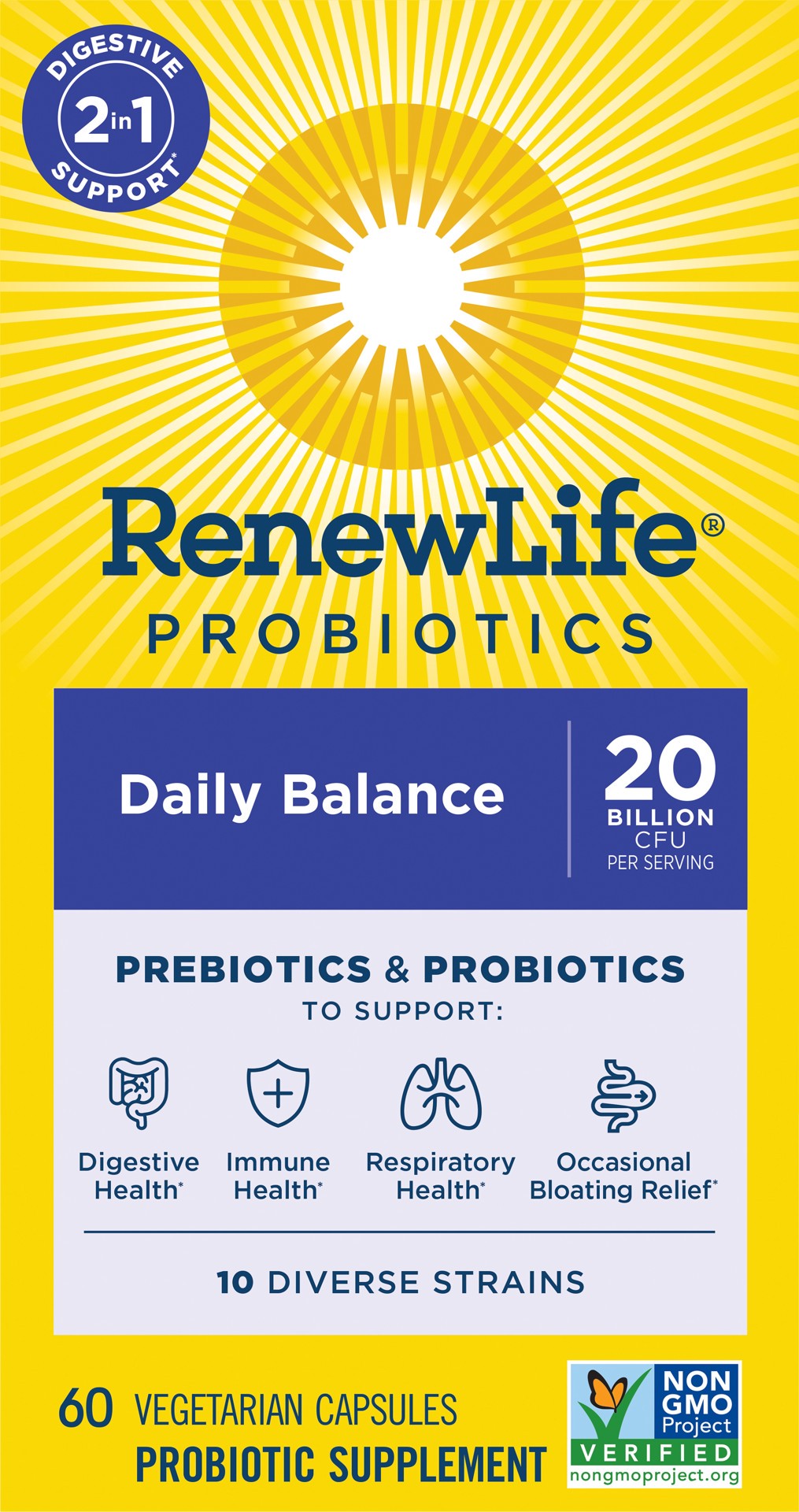 slide 1 of 5, Renew Life Daily Balance 60 ea, 60 ct