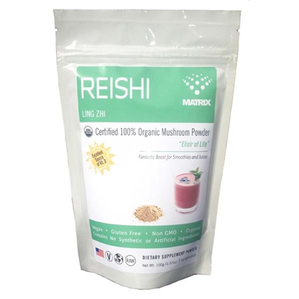 slide 1 of 1, Om Organic Reishi Mushroom Powder 3.5 oz, 100 gram