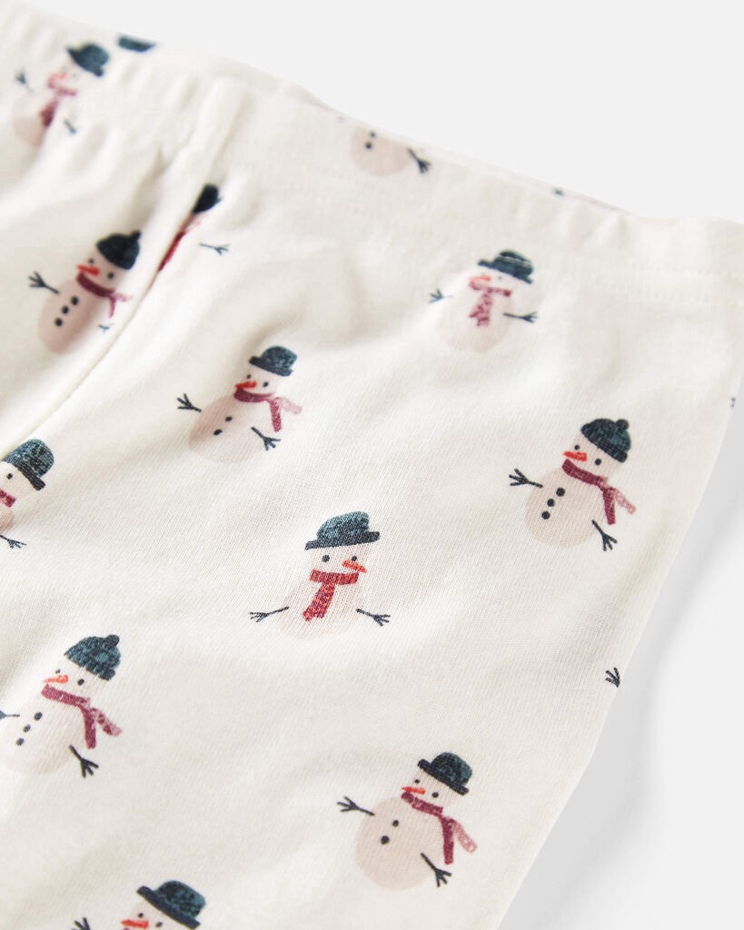 slide 2 of 3, Littleplanet Toddler Organic Cotton Snowman Print Pajamas Snowman 5T, 1 ct