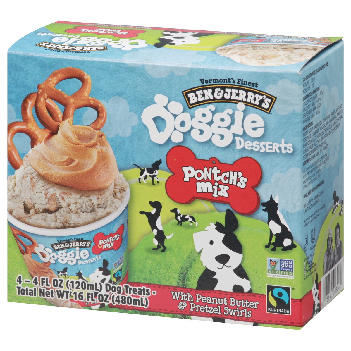 slide 3 of 9, Ben & Jerry's Pontch's Mix Doggie Desserts 4 - 4 fl oz Cups, 4 ct