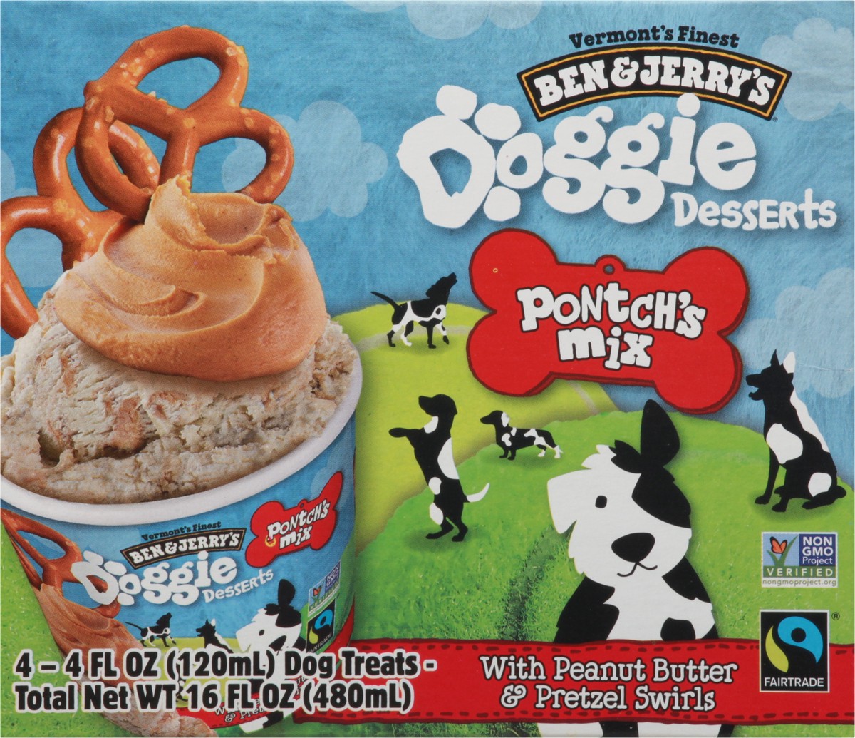 slide 6 of 9, Ben & Jerry's Pontch's Mix Doggie Desserts 4 - 4 fl oz Cups, 4 ct