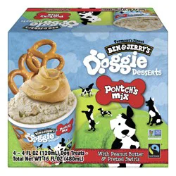 Ben & Jerry's Pontch's Mix Doggie Desserts 4 - 4 fl oz Cups