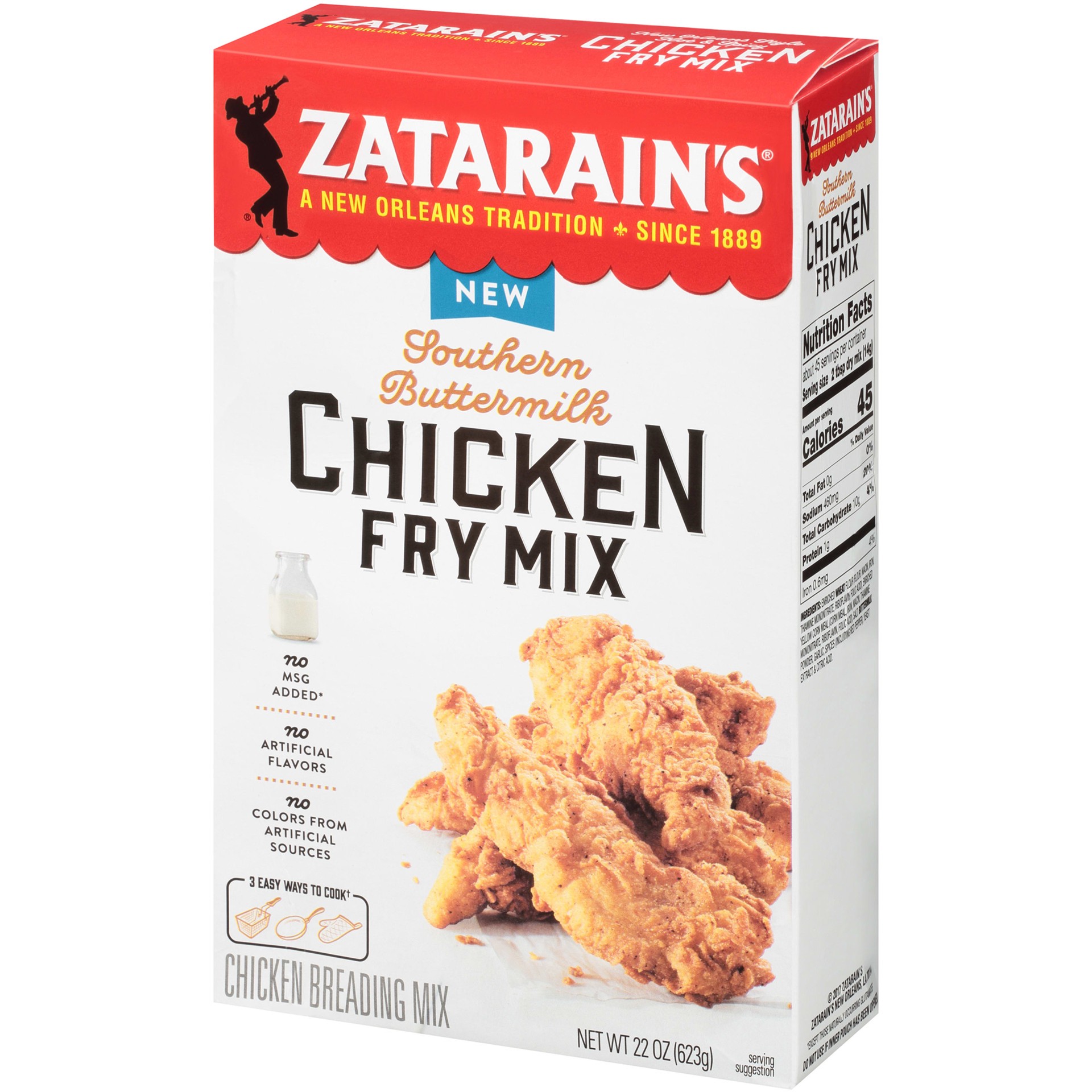slide 5 of 5, Zatarain's Southern Buttermilk Chicken Fry Mix, 22 oz