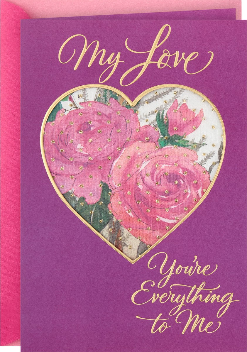 slide 4 of 6, Hallmark Romantic Mothers Day Card for Wife or Girlfriend (You're Everything to Me), 1 ct