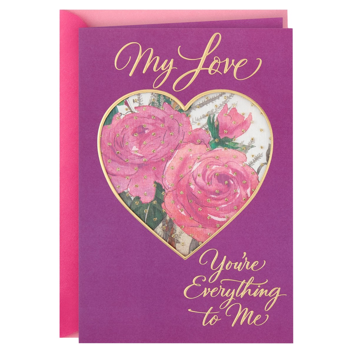 slide 1 of 6, Hallmark Romantic Mothers Day Card for Wife or Girlfriend (You're Everything to Me), 1 ct