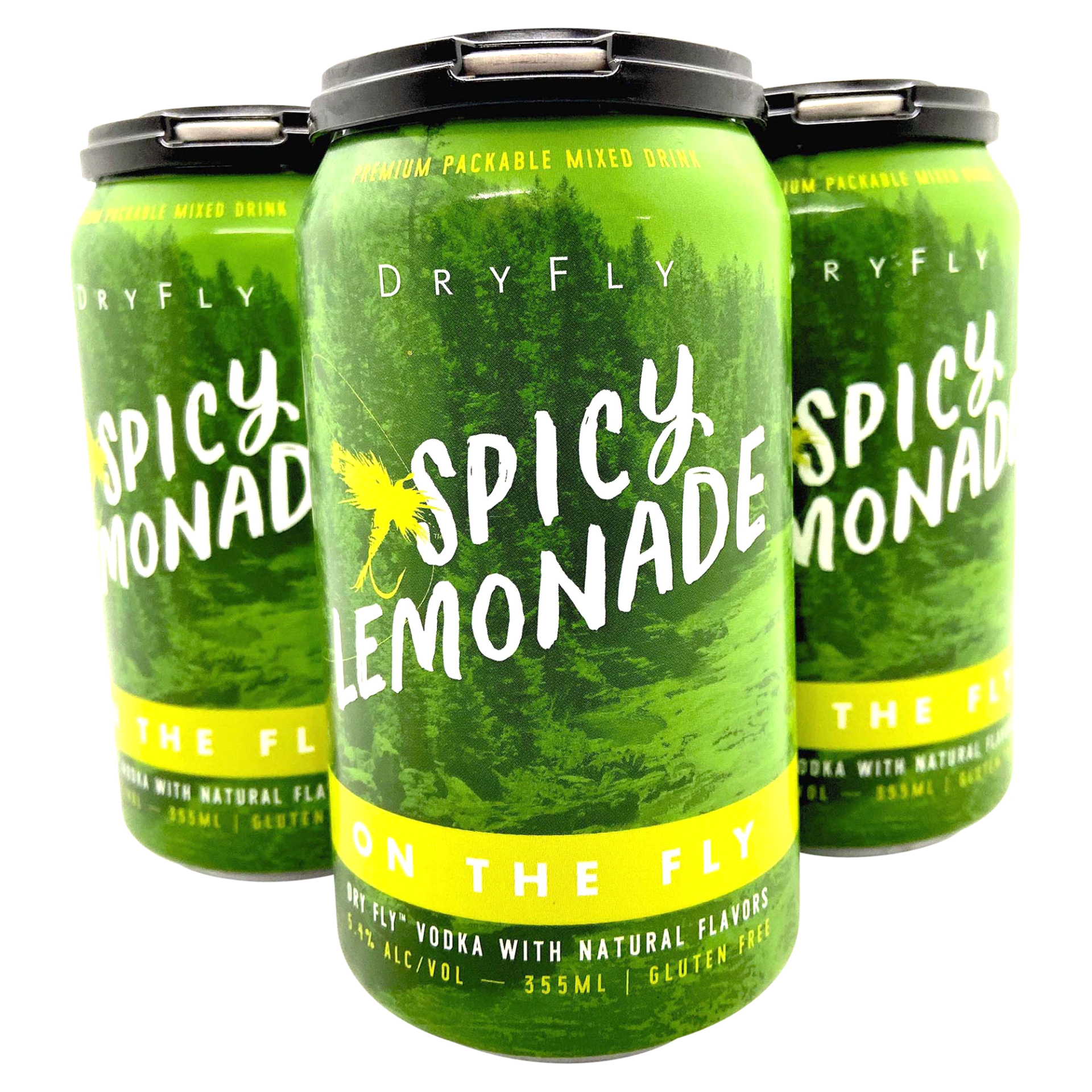 slide 1 of 1, Dry Fly Distilling On The Fly Spicy Lemonade, 4 ct; 12 fl oz