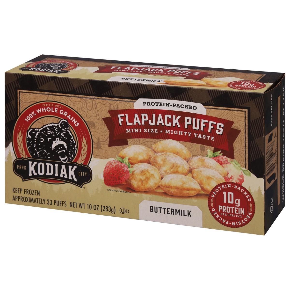 slide 6 of 9, Kodiak Cakes Mini Size Buttermilk Flapjack Puffs 33 ea, 33 ct