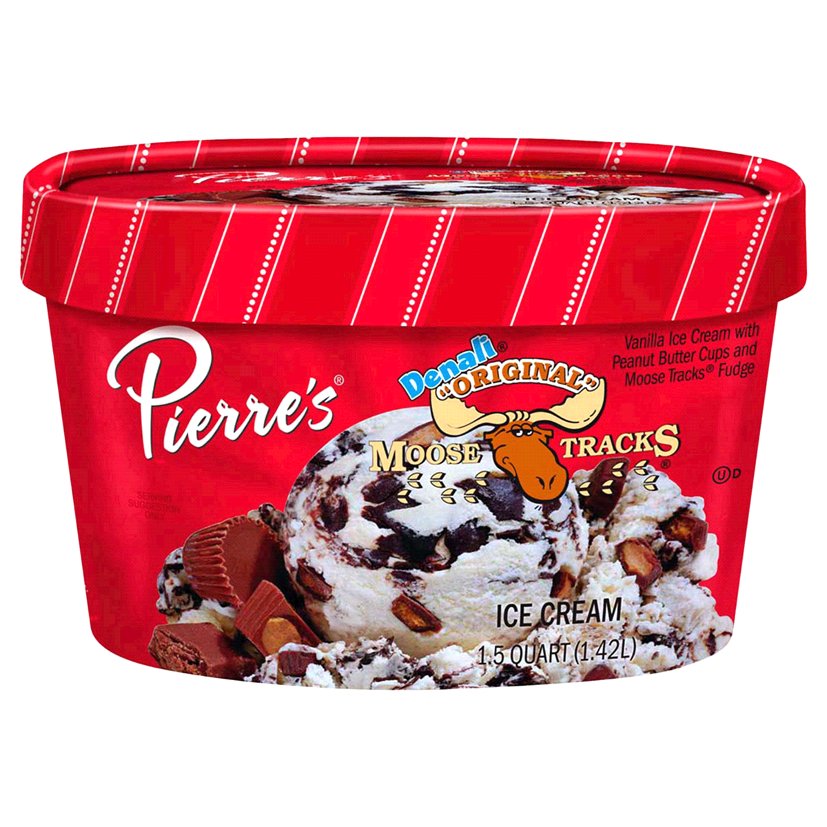 slide 1 of 9, Pierre's Pierres Moose Tracks Ice Cream, 48 fl oz