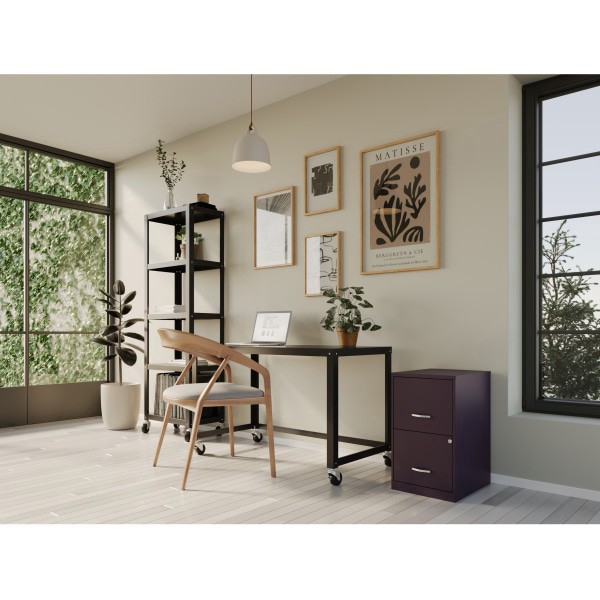 slide 4 of 6, Realspace Soho Smart 18""D Vertical 2-Drawer File Cabinet, Purple, 1 ct