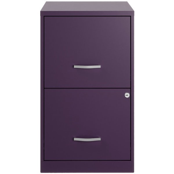 slide 2 of 6, Realspace Soho Smart 18""D Vertical 2-Drawer File Cabinet, Purple, 1 ct