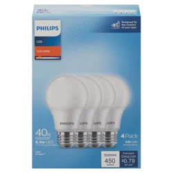 Philips 6.5-Watt (40-Watt) A19 Led Light Bulbs