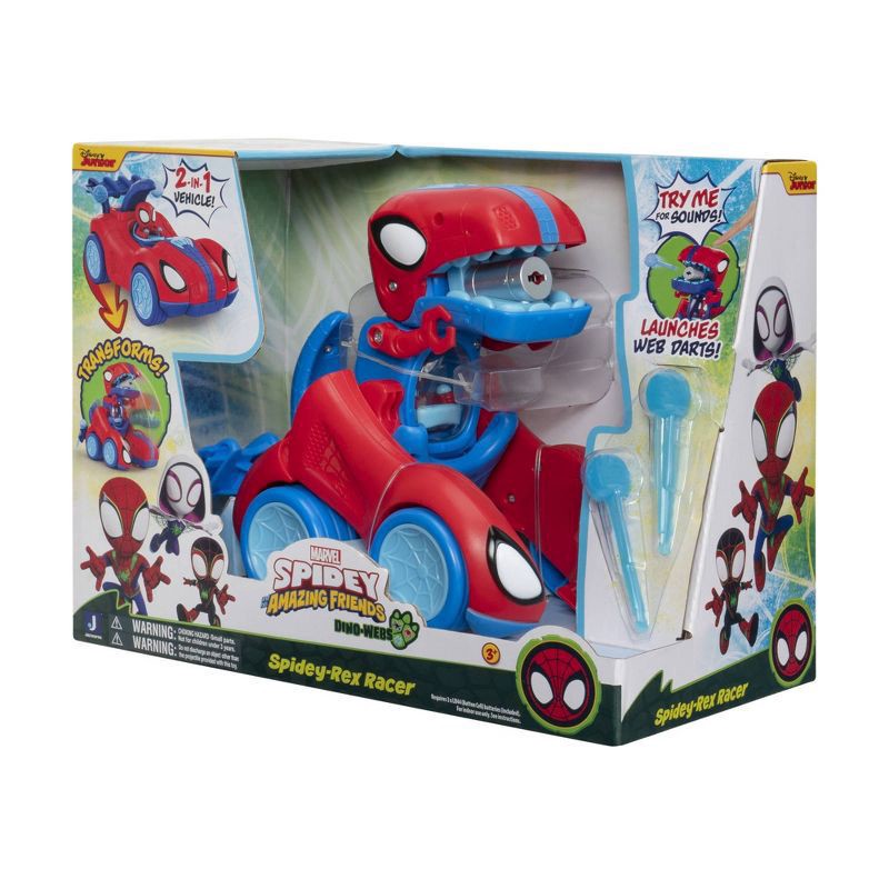 slide 10 of 20, Spidey and His Amazing Friends Spidey & His Amazing Friends Spidey-Dino Racer Transforming Vehicle, 1 ct