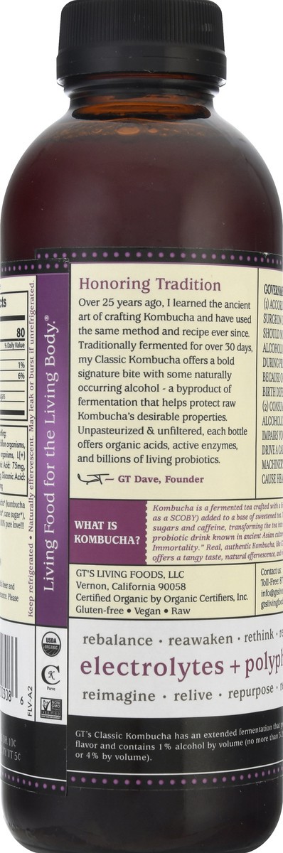 slide 3 of 13, GT's Classic Divine Grape Kombucha 16.2 oz, 16 oz