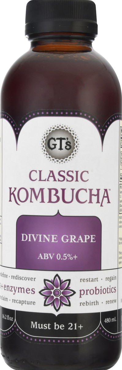 slide 4 of 13, GT's Classic Divine Grape Kombucha 16.2 oz, 16 oz