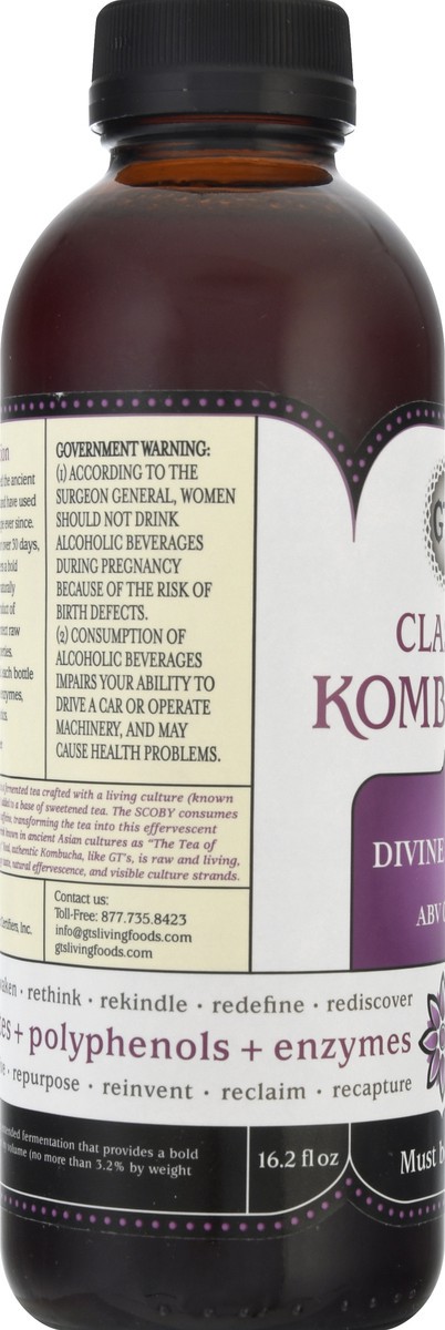 slide 5 of 13, GT's Classic Divine Grape Kombucha 16.2 oz, 16 oz