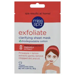 Miss Spa Exfoliate Clarifying Sheet Mask 0.56 oz
