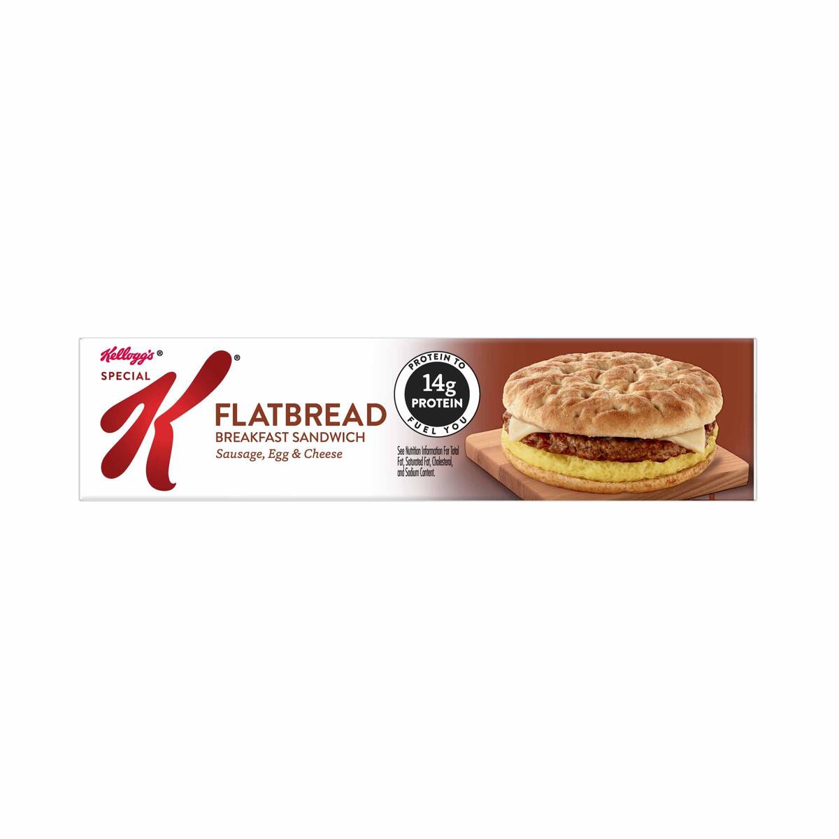 slide 3 of 9, Special K Flatbread Breakfast Sandwiches, Excellent Source of Protein, 16.4 oz