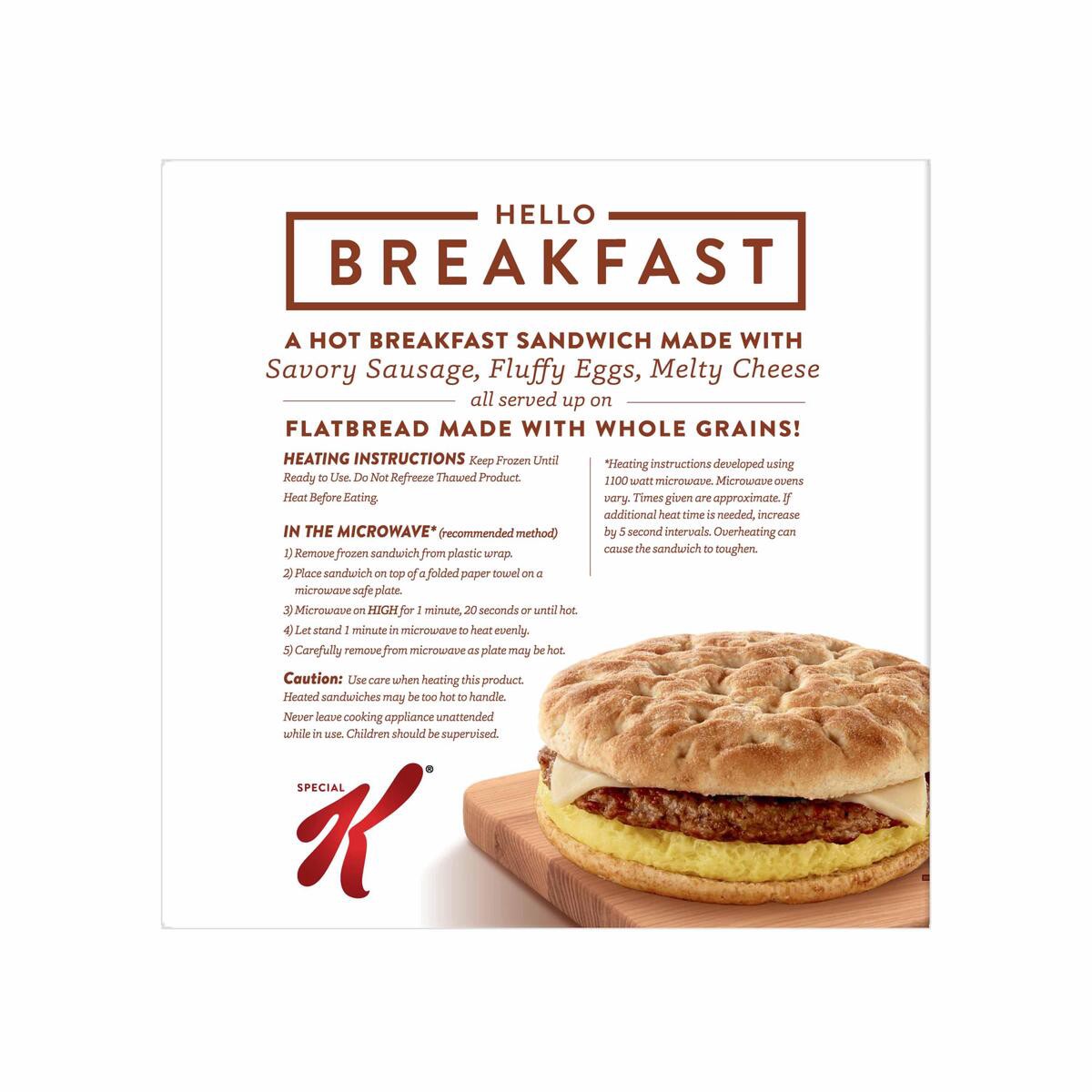 slide 5 of 9, Special K Flatbread Breakfast Sandwiches, Excellent Source of Protein, 16.4 oz