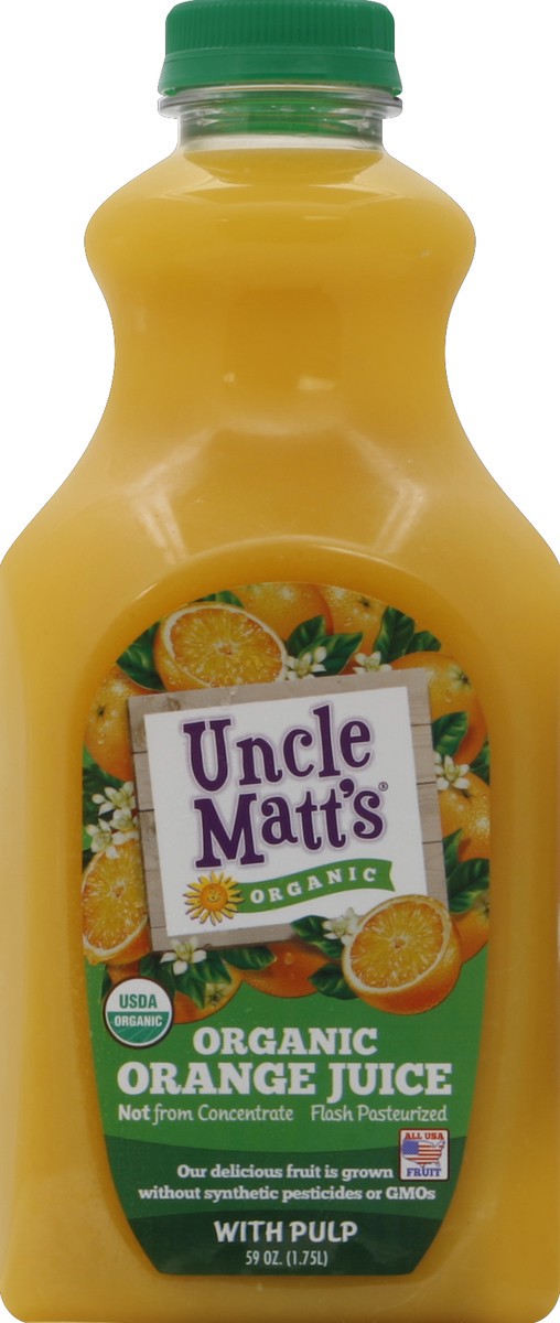 slide 4 of 4, Uncle Matt's Organic Orange Juice With Pulp, 52 fl oz