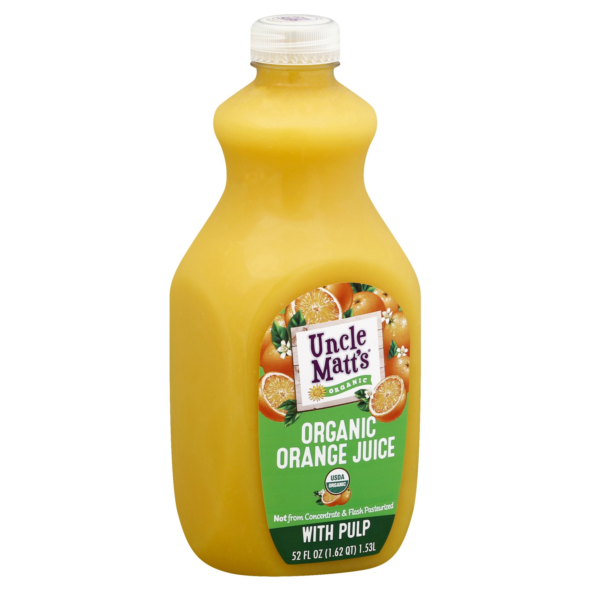 slide 1 of 4, Uncle Matt's Organic Orange Juice With Pulp, 52 fl oz