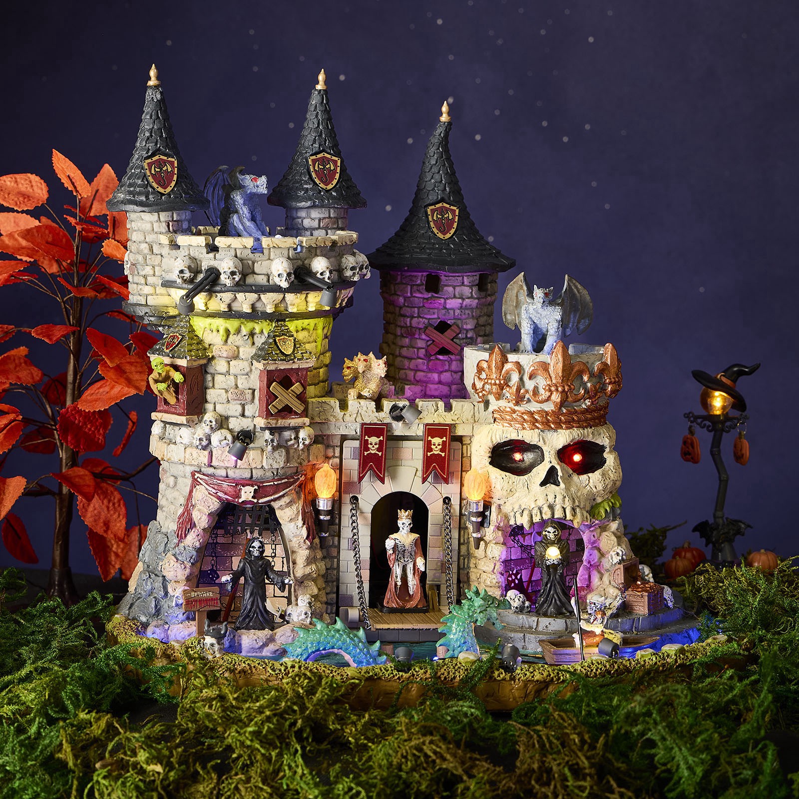 slide 3 of 4, Lemax Spooky Town Medi-Evil Castle, 10.5 in x 11 in x 8.75 in