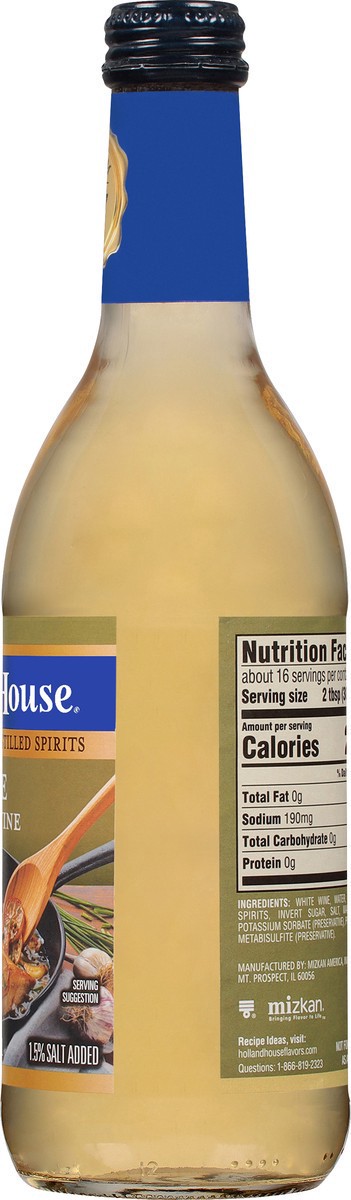 slide 6 of 9, Holland House This white wine for cooking is made with quality ingredients and seasoned to perfection. White cooking wine offers a dry but distinct flavor, perfect for lighter dishes, 16 oz