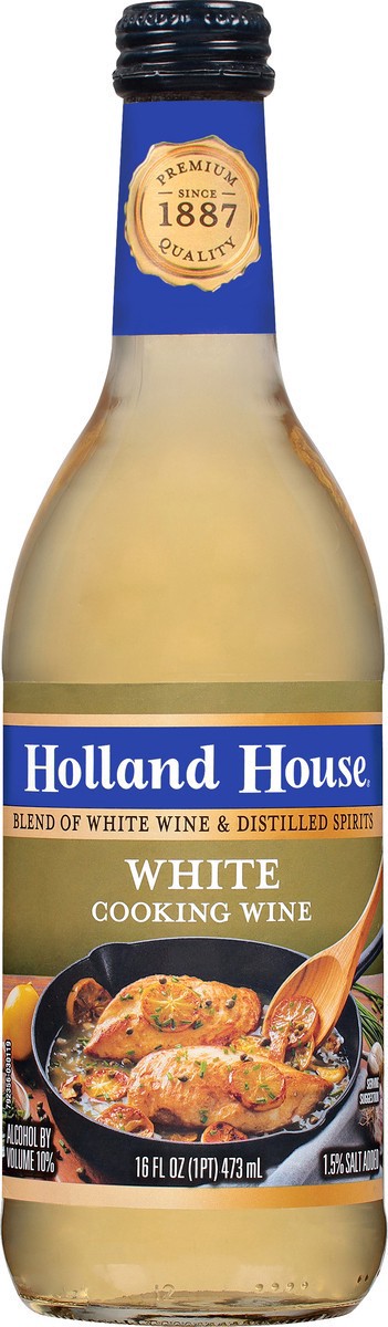 slide 3 of 9, Holland House This white wine for cooking is made with quality ingredients and seasoned to perfection. White cooking wine offers a dry but distinct flavor, perfect for lighter dishes, 16 oz