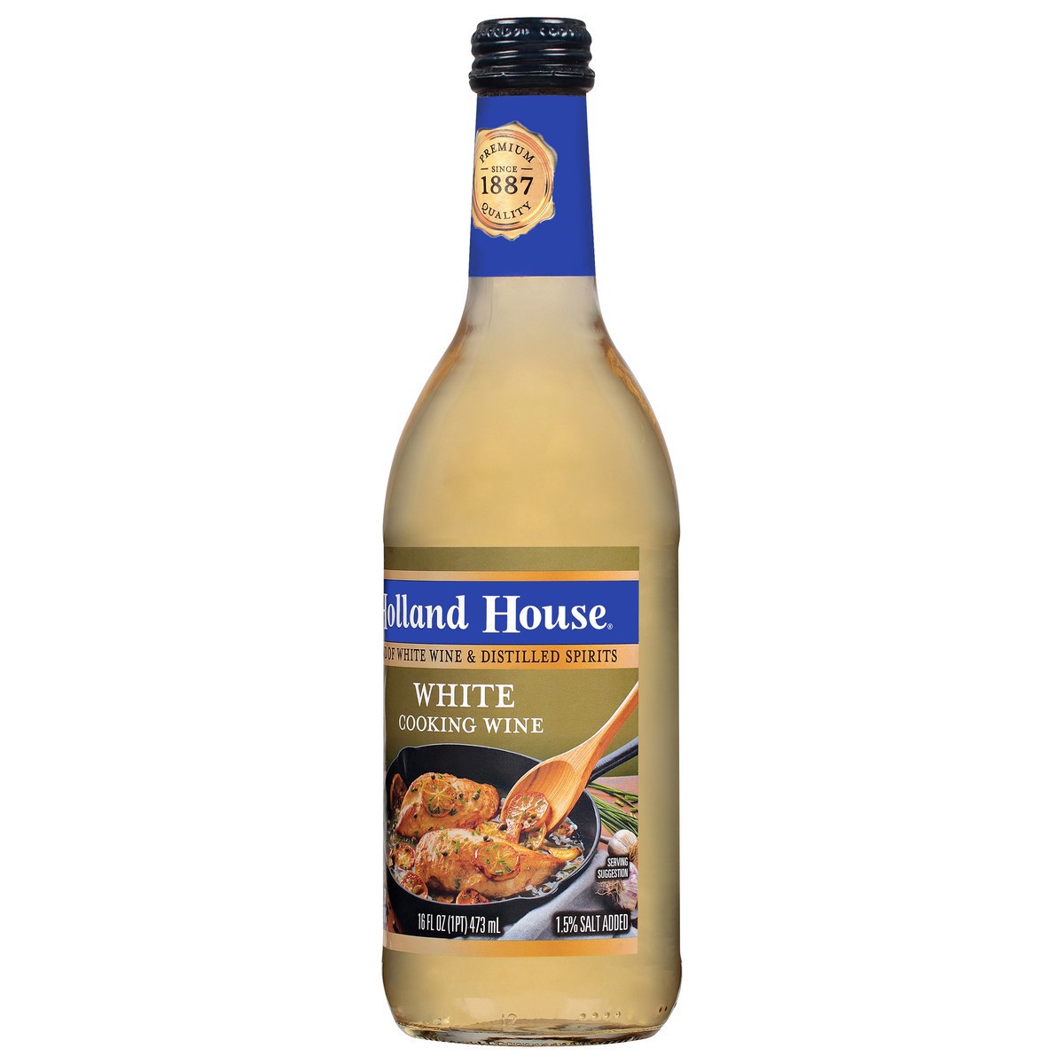slide 7 of 9, Holland House This white wine for cooking is made with quality ingredients and seasoned to perfection. White cooking wine offers a dry but distinct flavor, perfect for lighter dishes, 16 oz