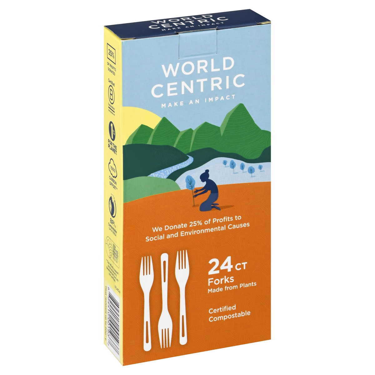 slide 2 of 12, World Centric Forks 24 ea, 24 ct