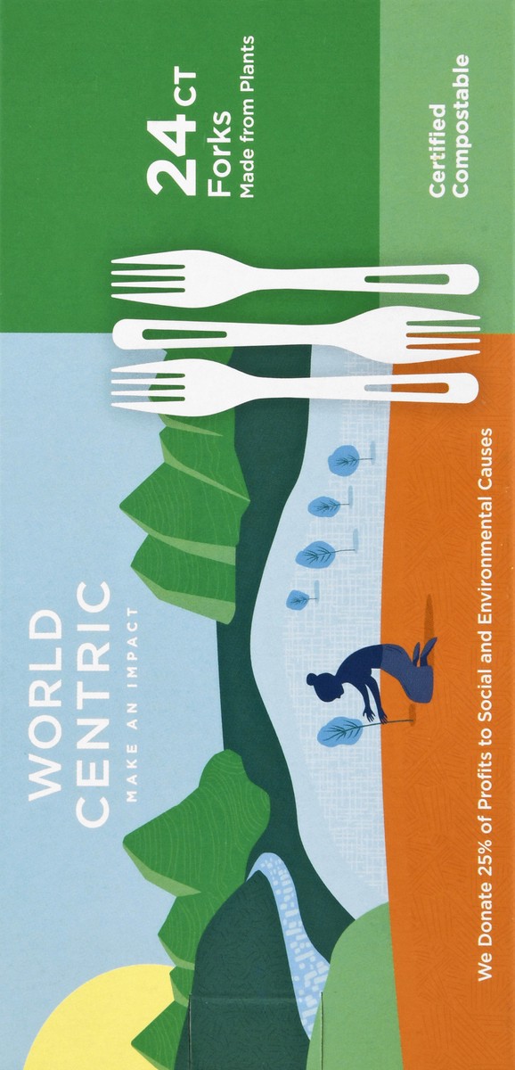 slide 5 of 12, World Centric Forks 24 ea, 24 ct