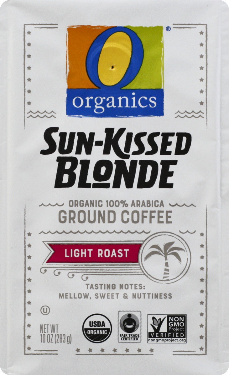 slide 6 of 9, O Organics Coffee Sun Kissed Blonde Ground, 10 oz