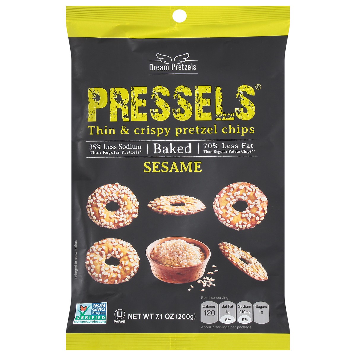 slide 8 of 13, Dream Pretzels Sesame Pretzel Chips 7.1 oz, 7.1 oz