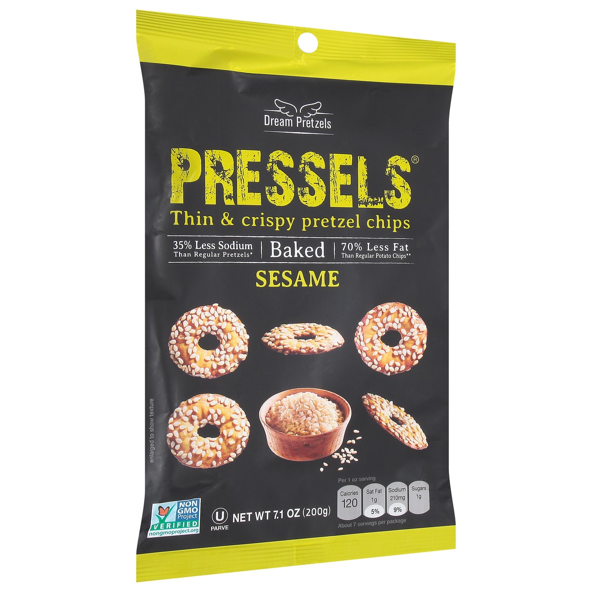 slide 12 of 13, Dream Pretzels Sesame Pretzel Chips 7.1 oz, 7.1 oz