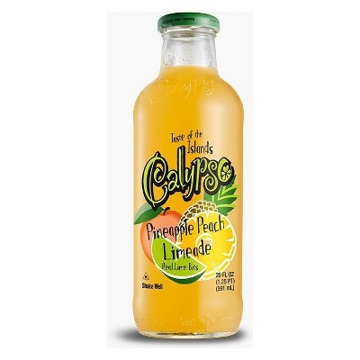 slide 1 of 1, Calypso Pineapple Peach Lemonade Glass Bottle, 20 fl oz