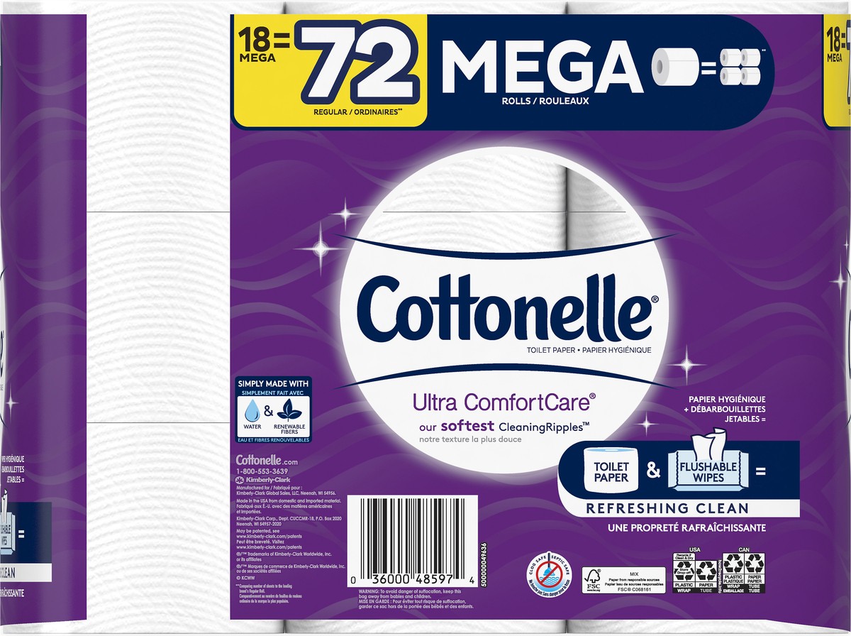 slide 3 of 11, Cottonelle Bath Tissue Mega 18Ct, 18 ct