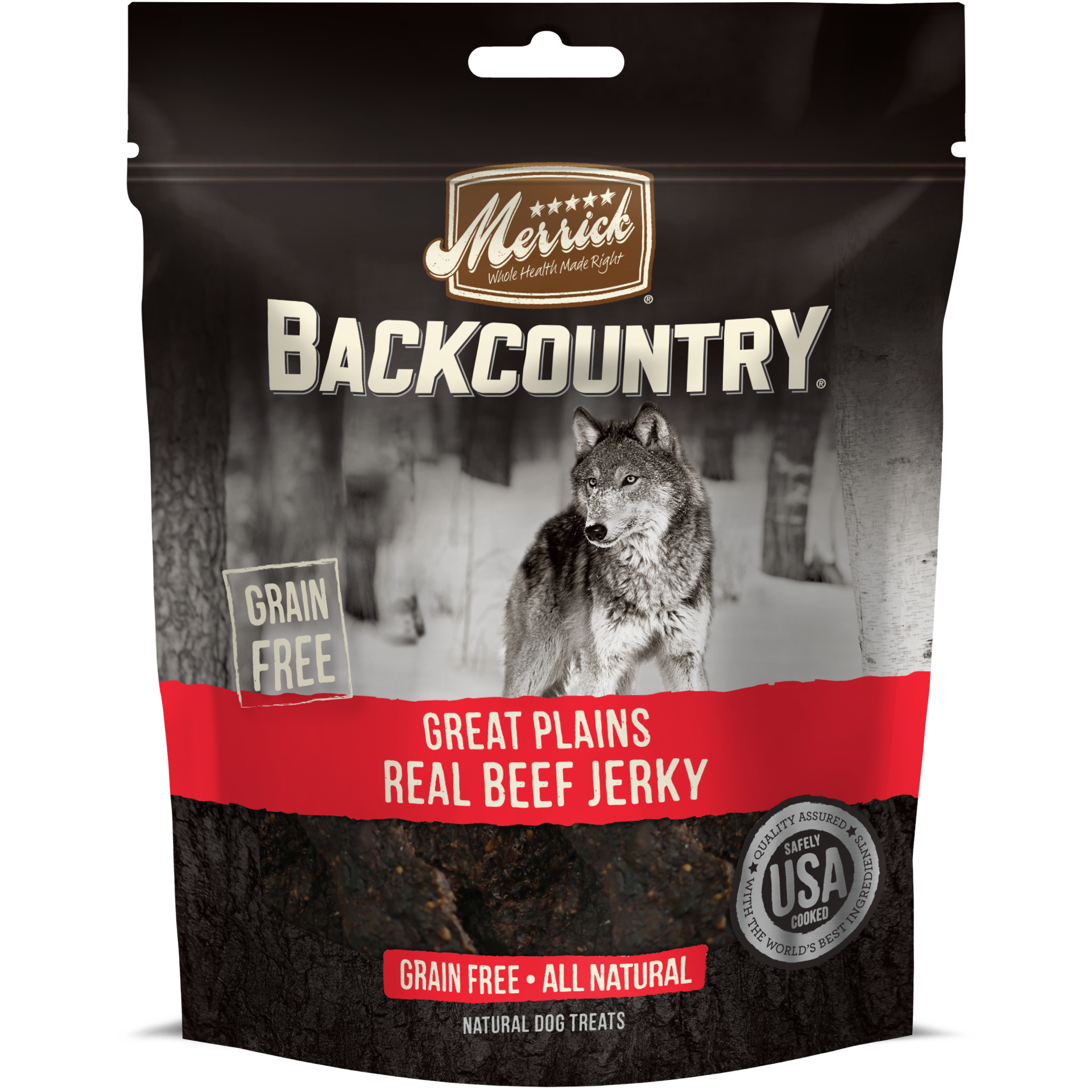 slide 1 of 2, Merrick Backcountry Great Plains Real Beef Jerky Dog Treats - 4.5 oz Pouch, 4.5 oz