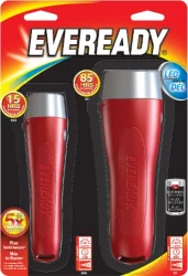 Eveready Led Flashlight Red/Silver
