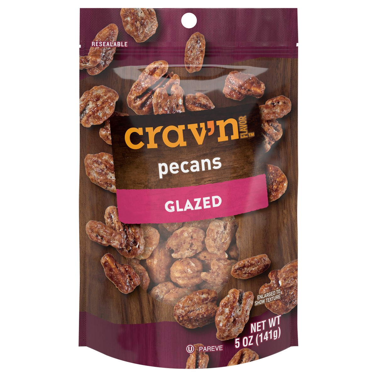 slide 1 of 4, Crav'n Flavor Glazed Pecans 5 oz, 5 oz