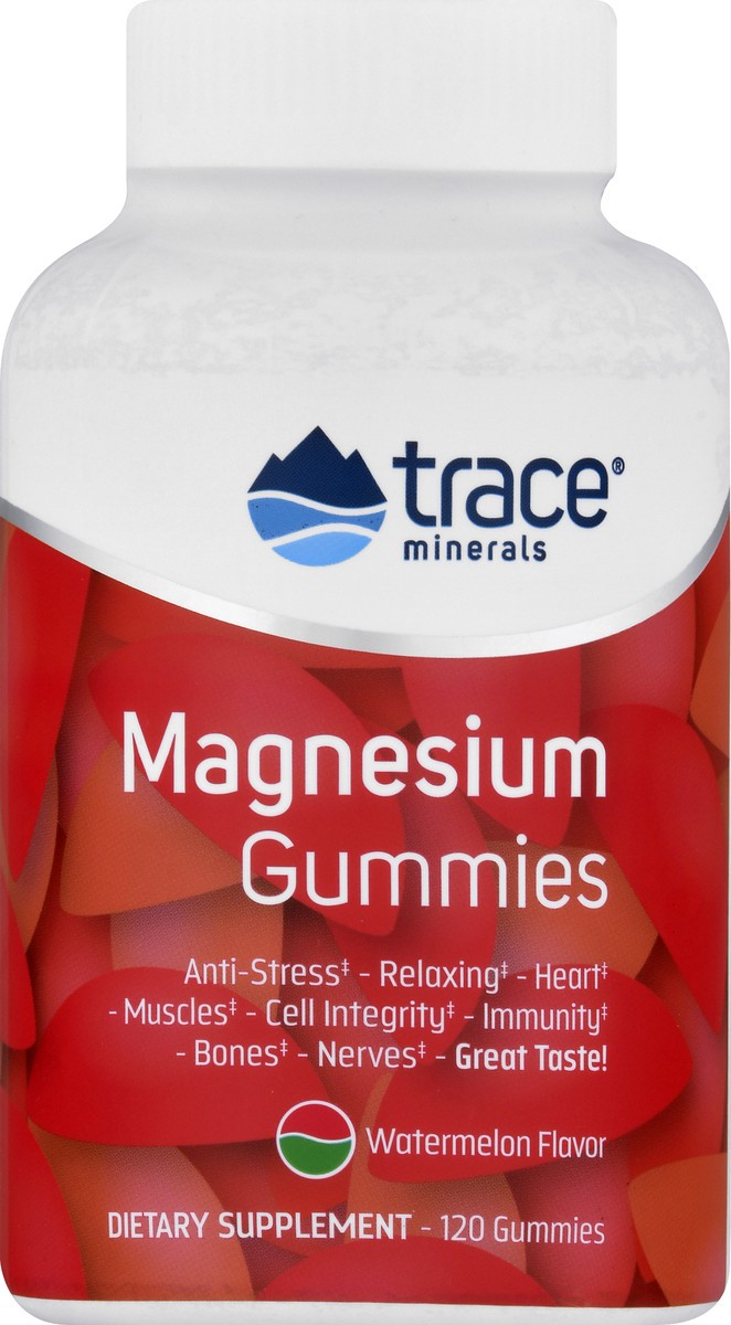 slide 1 of 9, Trace Gummies Watermelon Flavor Magnesium 120 ea, 120 ct