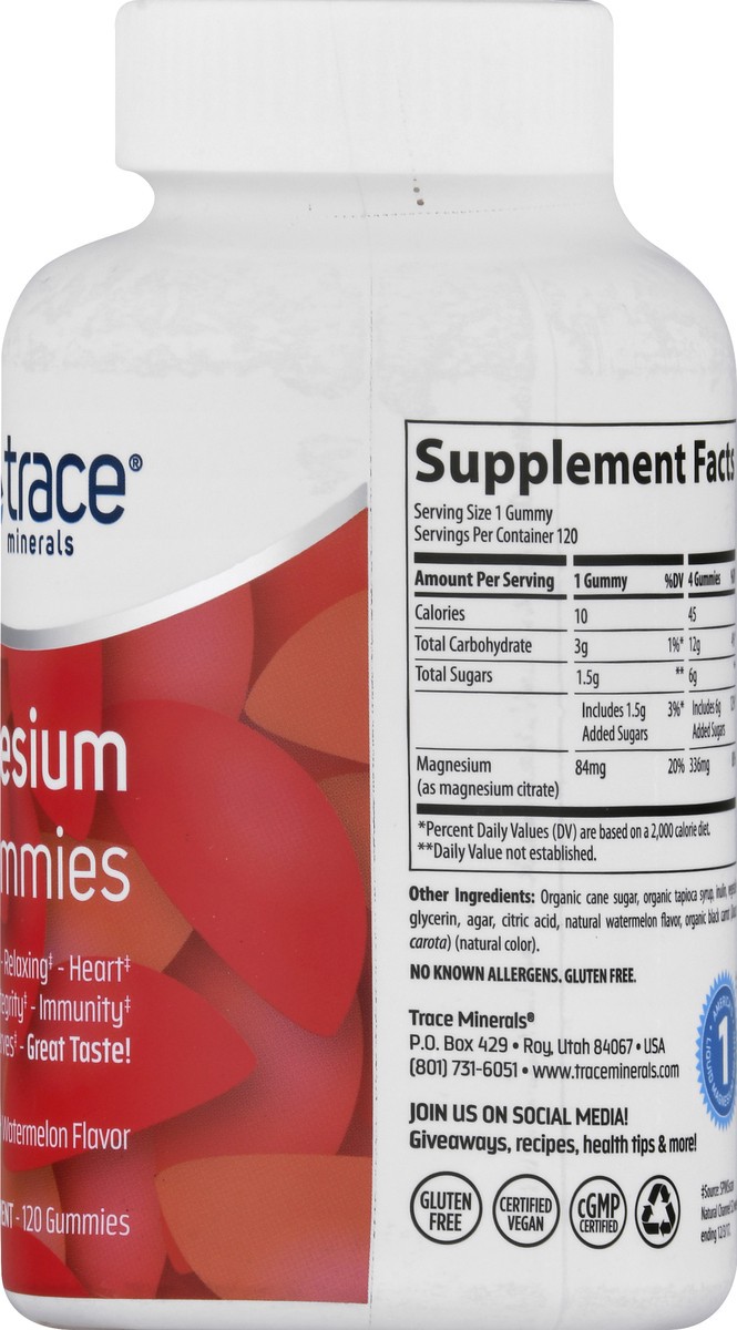 slide 3 of 9, Trace Gummies Watermelon Flavor Magnesium 120 ea, 120 ct