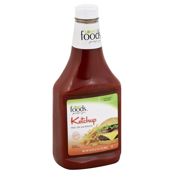 slide 1 of 1, Lowes Foods Ketchup, 34 oz