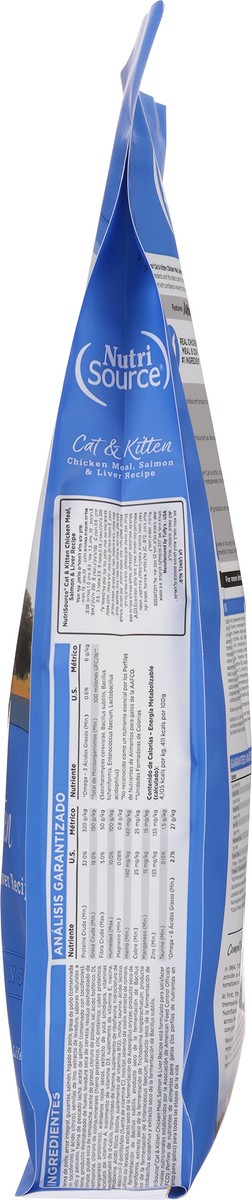 slide 4 of 14, NutriSource with Wholesome Grains For All Life Stages Chicken Meal, Salmon & Liver Recipe Cat Food 12 lb, 192 oz